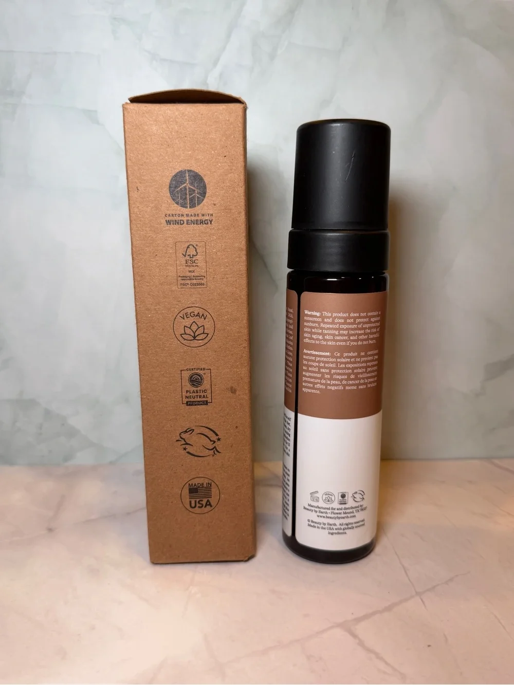 Beauty by Earth Self Tanner Mousse Medium 7.5 oz